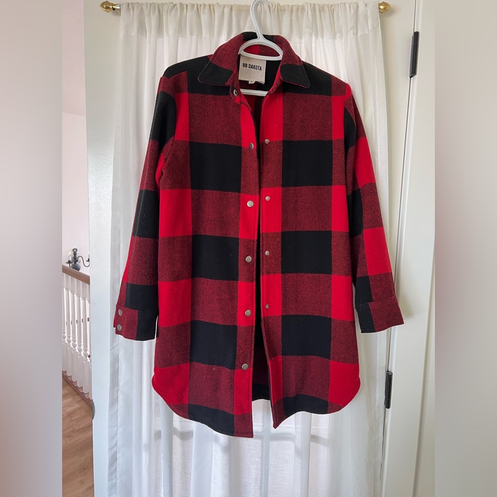 BB Dakota Eldridge XS Red Buffalo Plaid - Picture 1 of 4